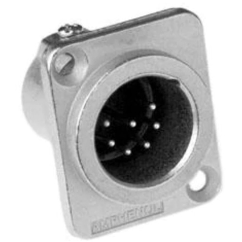 Amphenol AC Z Series 7 Pin XLR Chassis Connector (Male, Silver Plating, Silver)