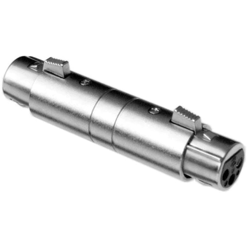 Amphenol AC Series 3 Pin XLR Adapter (Tin Plating, Female To Female, Black)
