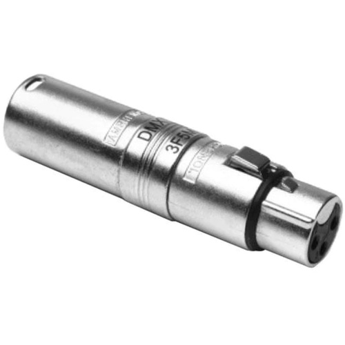 Amphenol AC Series 5 Pin to 3 Pin XLR Adapter (Tin Plating, Male to Female, Black)