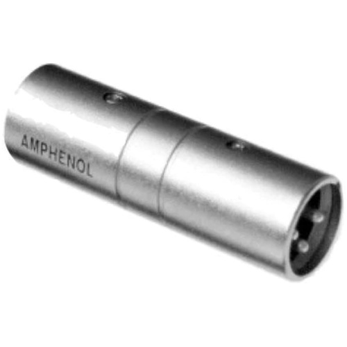 Amphenol AC Series 3 Pin XLR Cable Connector (Silver Plating, Male to Male, Silver)