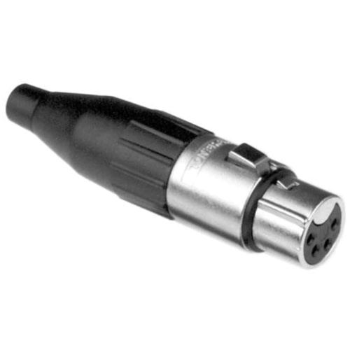 Amphenol AC Series 4 Pin XLR Connector (Tin Plating, Nickel, Female)