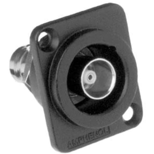 Amphenol AC Series BNC Bulkhead Connector (Female, Black)