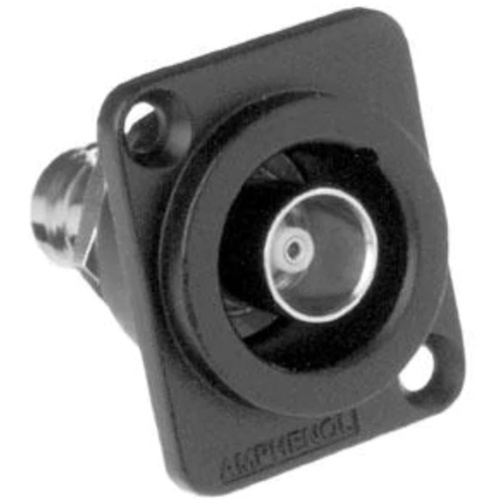Amphenol AC Series BNC Flange Connector (Female, Black)