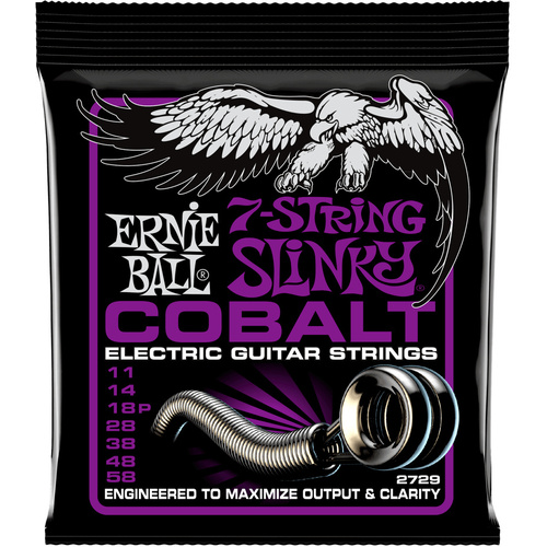 Ernie Ball Power Slinky Cobalt 7-String Electric Guitar Strings (11-58)