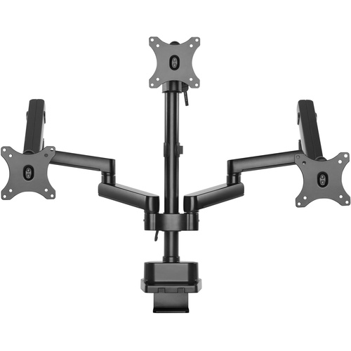 Brateck Triple Monitor Spring-Assisted Desk Mount Bracket for 17"-27" Screens