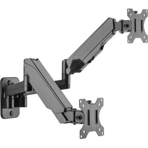 Brateck Dual Wall Mounted Gas Spring Monitor Arm for 17"-32" Screens