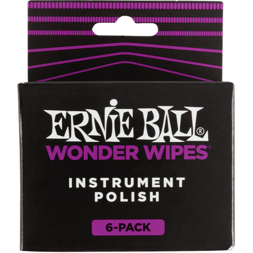 Ernie Ball Wonder Wipes Instrument Polish - 6 Pack