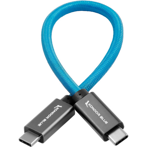 Kondor Blue USB-C to USB-C High Speed Cable for SSD Recording (21.5cm)