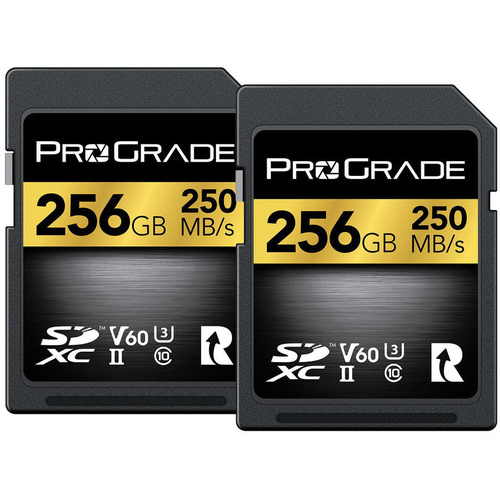 ProGrade Digital 256GB SDXC UHS-II V60 Memory Card (2-Pack)