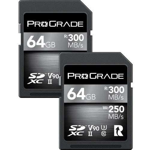 ProGrade Digital SDXC UHS-II V90 Memory Card (2-Pack, 64GB)