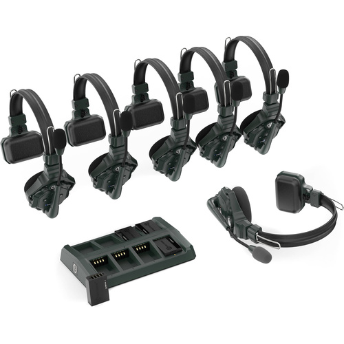 Hollyland Solidcom C1-6S Full-Duplex Wireless DECT Intercom System with 6 Headsets