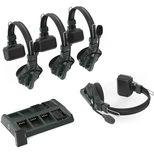 Hollyland Solidcom C1-4S Full-Duplex Wireless DECT Intercom System with 4 Headsets