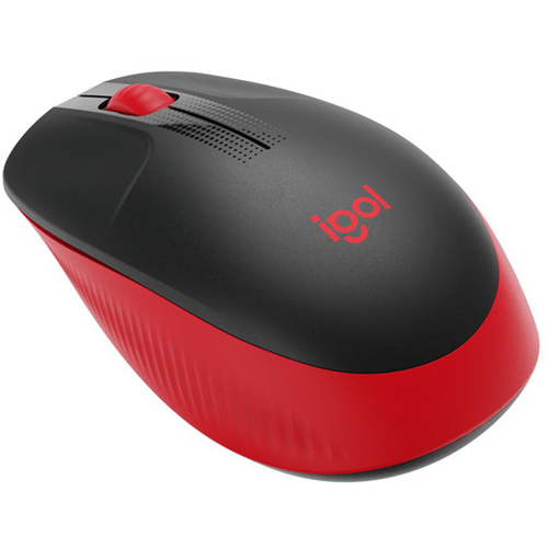 Logitech M190 Full Size Wireless Mouse - Red