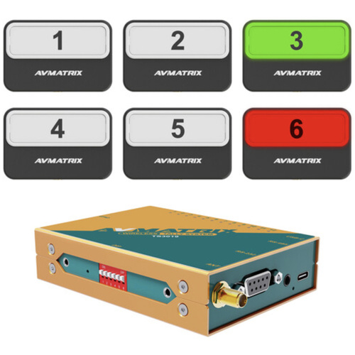 AVMATRIX Wireless Multi-Camera Tally Light System (6 x Tally Lamps)
