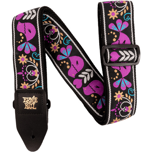 Ernie Ball Jacquard Strap - Purple Bird Lupin