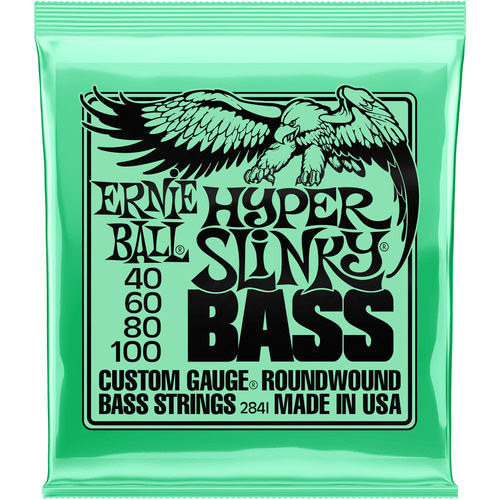 Ernie Ball Hyper Slinky Bass Nickel Wound Electric Bass Strings 40 - 100 Gauge