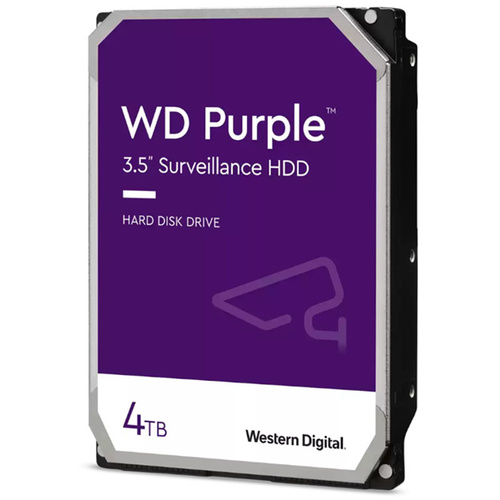 Western Digital Purple 4TB SATA 3.5" IntelliPower 64MB Surveillance HDD