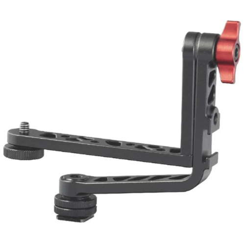 FeelWorld Universal Mirrorless Camera L Bracket Cage Mount, Tilt Arm for 7" Monitor