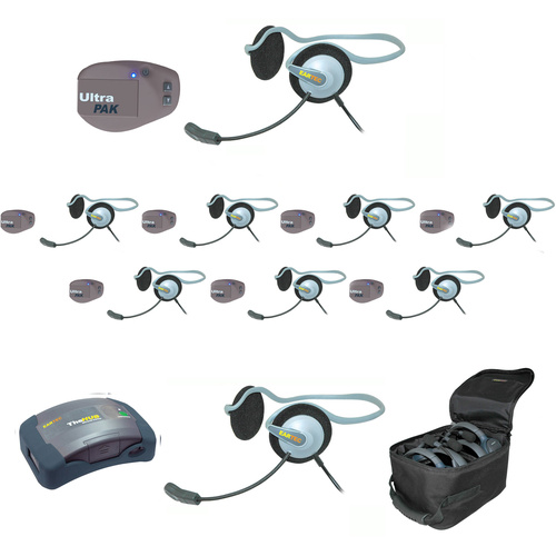 Eartec UPMON9 UltraPAK 9-Person HUB Intercom System with Monarch Headset