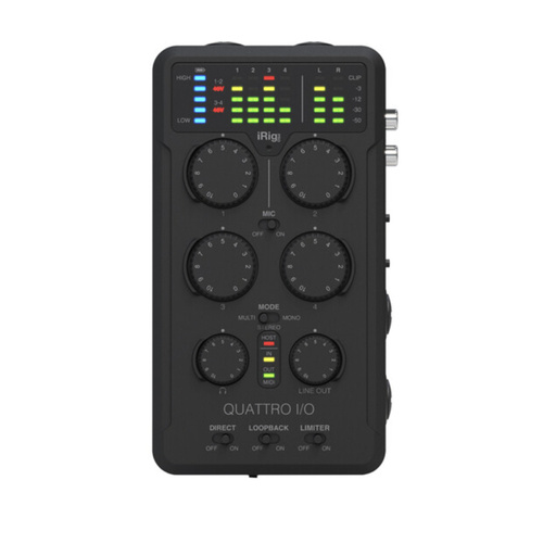 IK Multimedia iRig Pro Quattro I/O Portable 4x2 Audio and MIDI Interface/Mixer