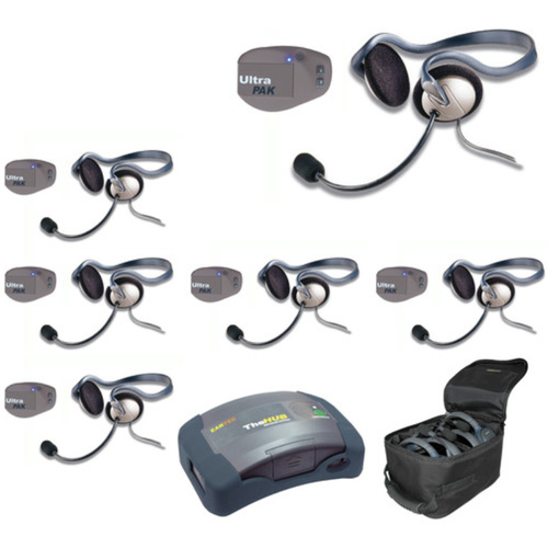 Eartec UPMON6 UltraPAK 6-Person HUB Intercom System with Monarch Headset