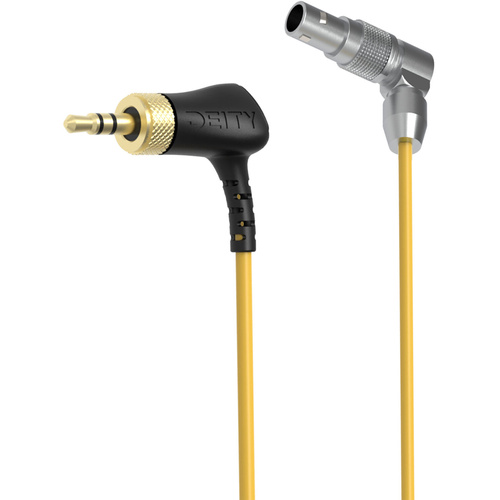 Deity C13 Right-Angle Locking 3.5mm TRS to Right-Angle 5-Pin LEMO Timecode Cable for Arri Alexa Mini