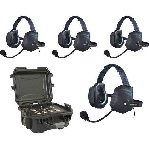 Eartec 4-Person Wired System with Xtreme Style Headsets (No Cables)