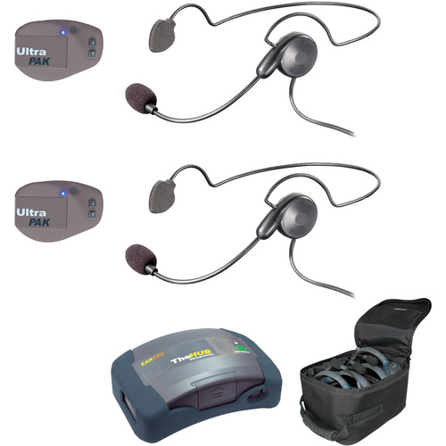 Eartec UPCYB2 UltraPAK 2-Person HUB Intercom System with Cyber Headset