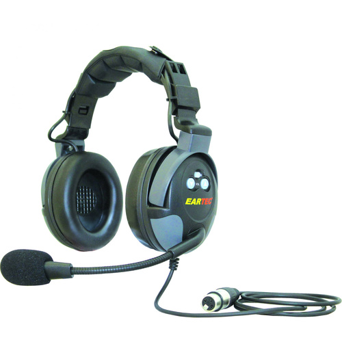Eartec ProLine Dual-Ear Wired Headset with Auto-Mute Microphone