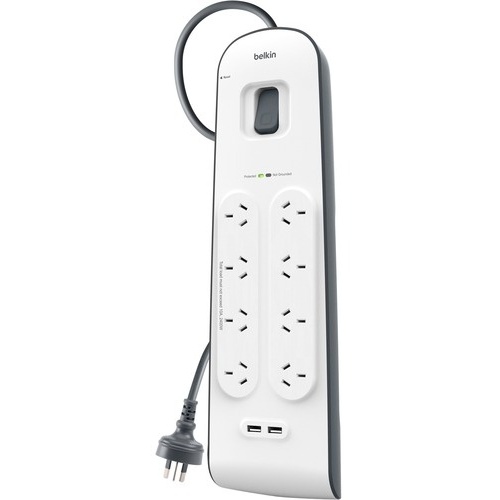 Belkin 8 Outlet Surge Strip with 2.4A USB Charging
