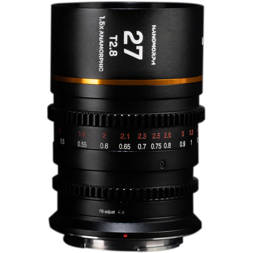 Laowa Nanomorph Anamorphic 27mm T2.8 1.5x S35 Lens (E Mount, Amber)
