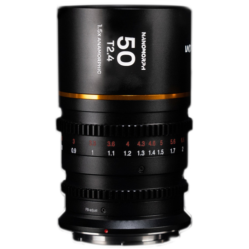Laowa Nanomorph Anamorphic 50mm T2.4 1.5x S35 Lens (E Mount, Amber)
