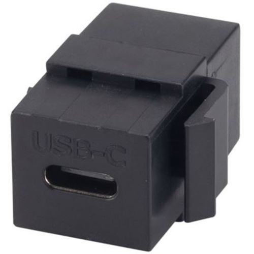 Dynamix USB-C 3.1 Keystone Jack Female to Female Connector (Black)
