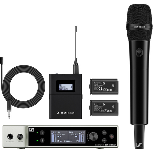 Sennheiser EW-DX MKE 2-835-S SET Digital Wireless System with Omni Lavalier and Handheld Mic (S4-10)