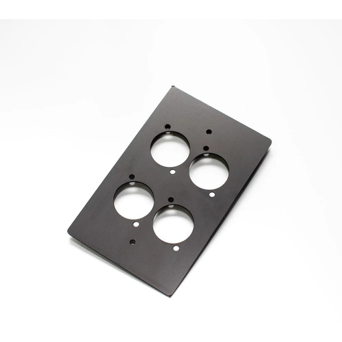 Livesound WP04-P Quad D'Series Wall Plate (Black)