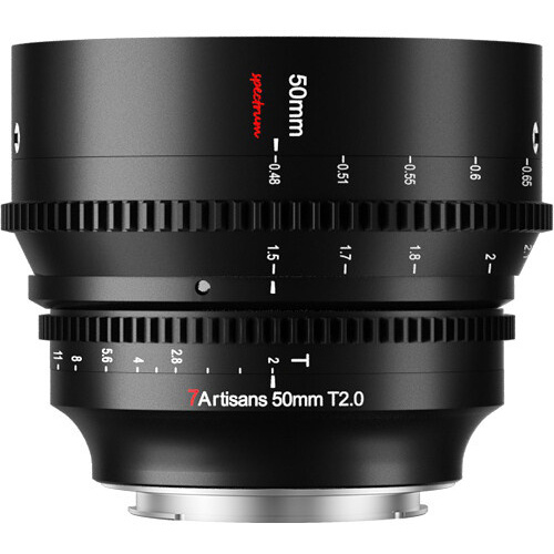 7Artisans 50mm T2.0 Spectrum Prime Cine Lens (E Mount)