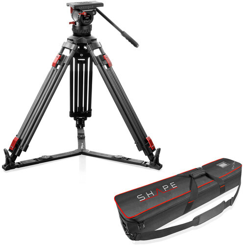 SHAPE Pro Video Carbon Fibre Tripod with 100mm Bowl & Fluid Head (15kg Payload)