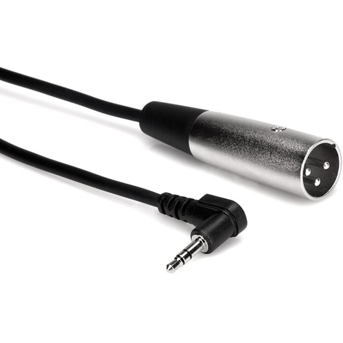 Hosa XVM-110M Stereo 3.5mm Mini Angled Male to XLR Male Cable - 10'