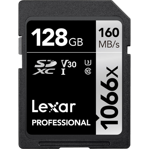 Lexar 128GB Professional 1066x UHS-I SDXC Memory Card (SILVER Series)