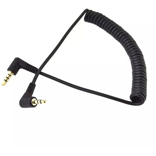 Titan TRRS 3.5mm Male to TRS 3.5mm Male Coiled Stereo Audio Cable