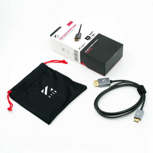 ZILR Hyper-Thin High-Speed Mini-HDMI to HDMI Cable with Ethernet (1m)