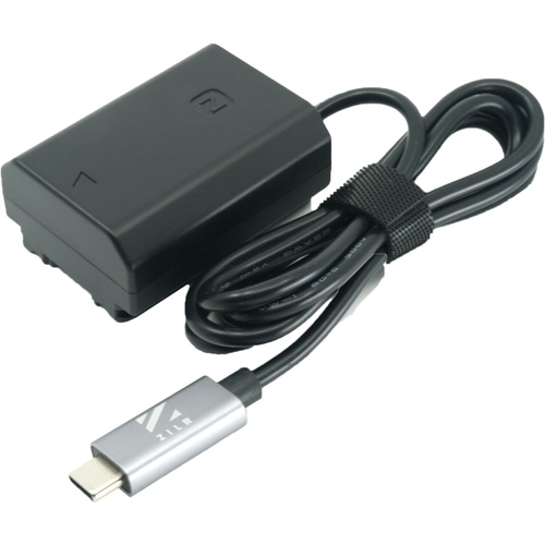 ZILR USB Type-C to Sony NP-FZ100 Regulated Dummy Battery Cable (61cm)