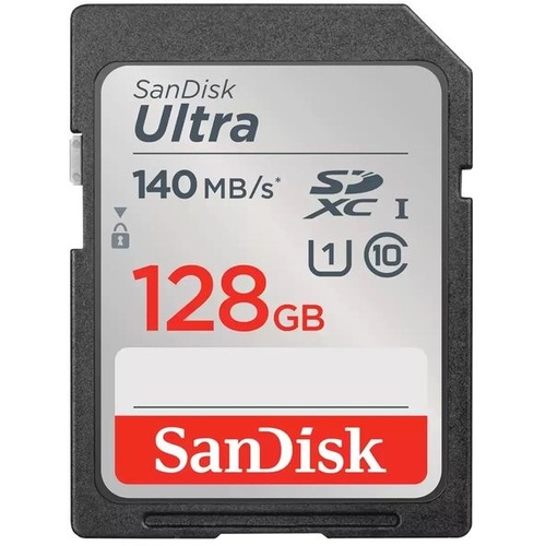 Sandisk Ultra SDXC 140MB/S UHS-I C10 Memory Card (128GB)