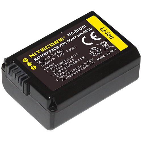 Nitecore NC-BP001 - Sony NP-FW50 Battery