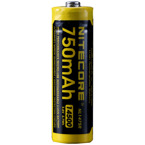Nitecore NL1475R 750mAh Battery with Micro-USB