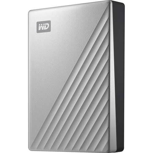 Western Digital My Passport Ultra USB 3.0 Type-C External Hard Drive (4TB, Silver)