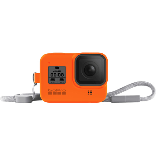 GoPro HERO8 Silicone Sleeve and Adjustable Lanyard Kit (Hyper Orange)