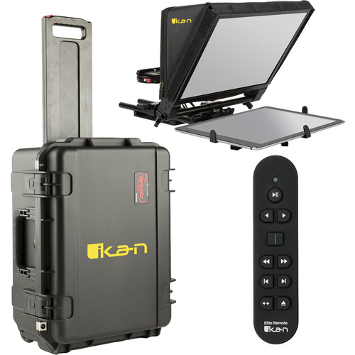 Ikan Elite Pro Universal Large Tablet Teleprompter with Remote and Rolling Hard Case