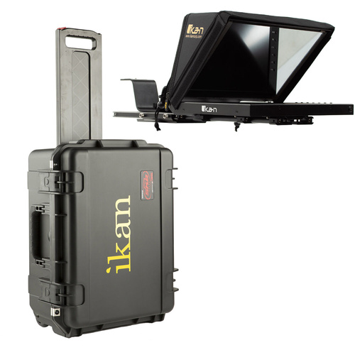 Ikan Professional 12" Portable Teleprompter Travel Kit with Rolling Hard Case