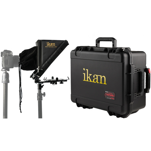 Ikan Elite Tablet & iPad Light Stand Teleprompter Kit with Rolling Hard Case